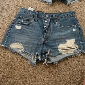Levi high waisted jean shorts